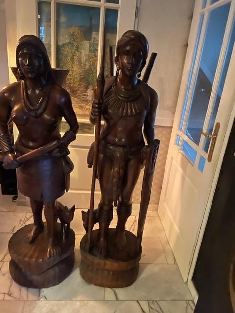 Houten beelden, Ophalen, Overige onderwerpen, Houtsnijwerk, Handgemaakt