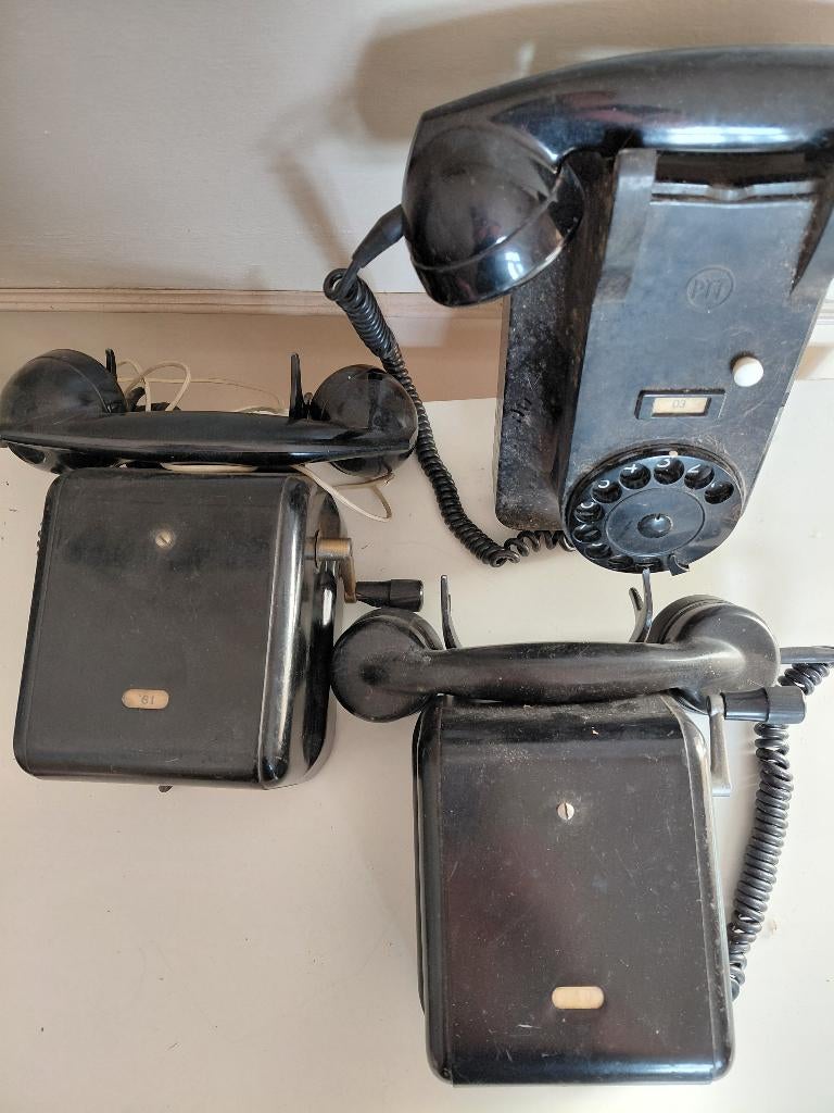 Antieke bakkeliet telefoons, Ophalen, Gebruikt, Bakeliet