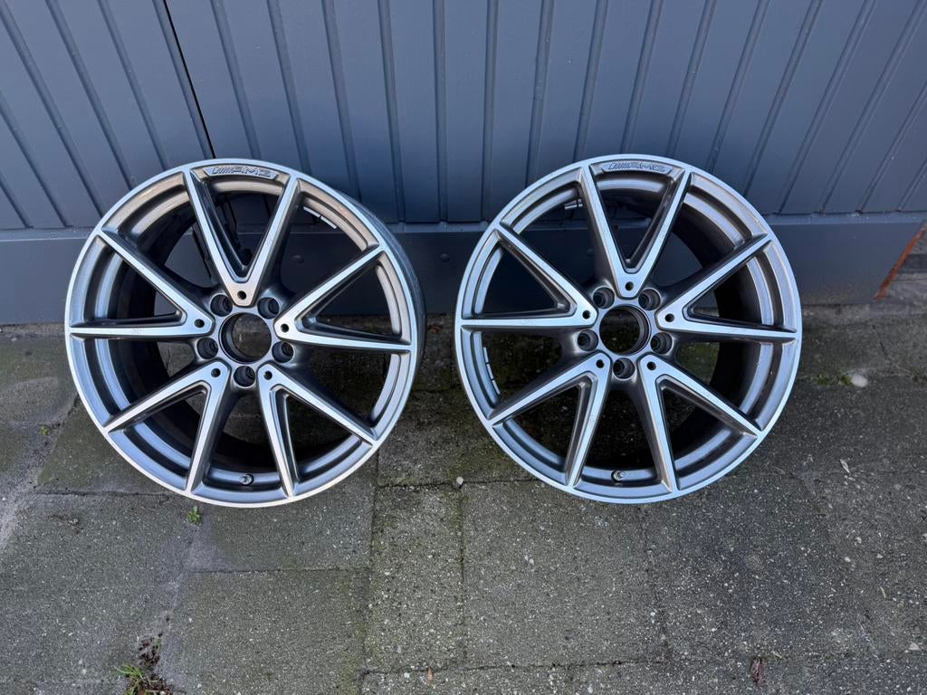 Mercedes A45/CLA45 AMG Velgen 2 stuks Origineel nette staat, Ophalen, 18 inch, Velg(en), Mercedes