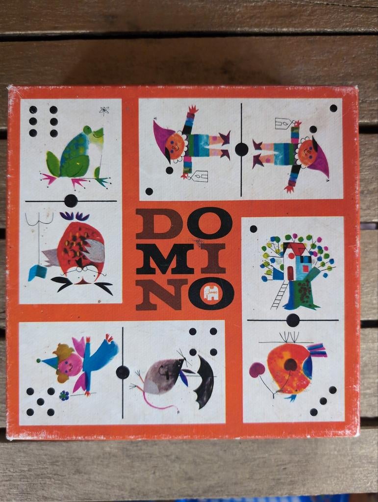 Vintage domino Jumbo 1967, Ophalen of Verzenden, Zo goed als nieuw