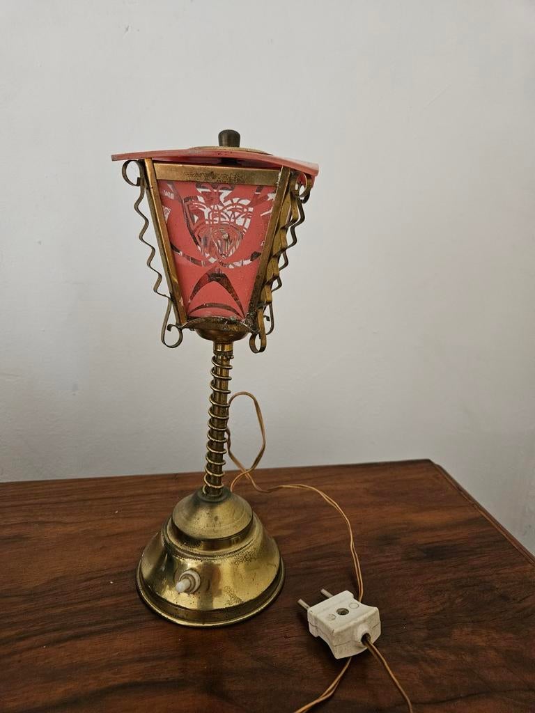 Vintage tafellampje - 28 cm hoog, Ophalen of Verzenden, Gebruikt, Minder dan 50 cm