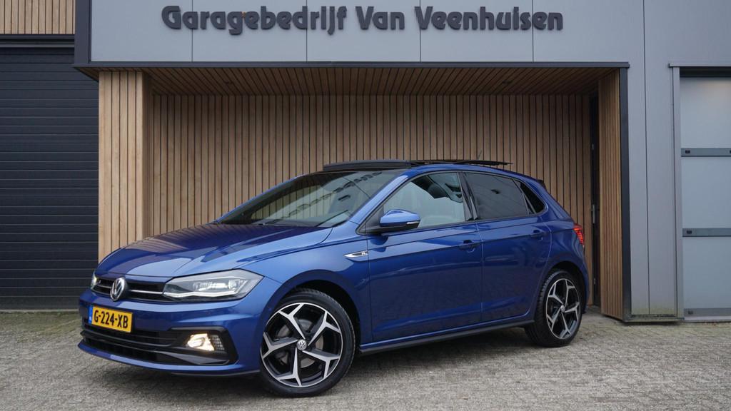 Volkswagen Polo 1.5 TSI 150pk DSG 5Drs 3x R-Line Pano.Dak Le, Adaptive Cruise Control, 4 cilinders, 150 pk, Blauw