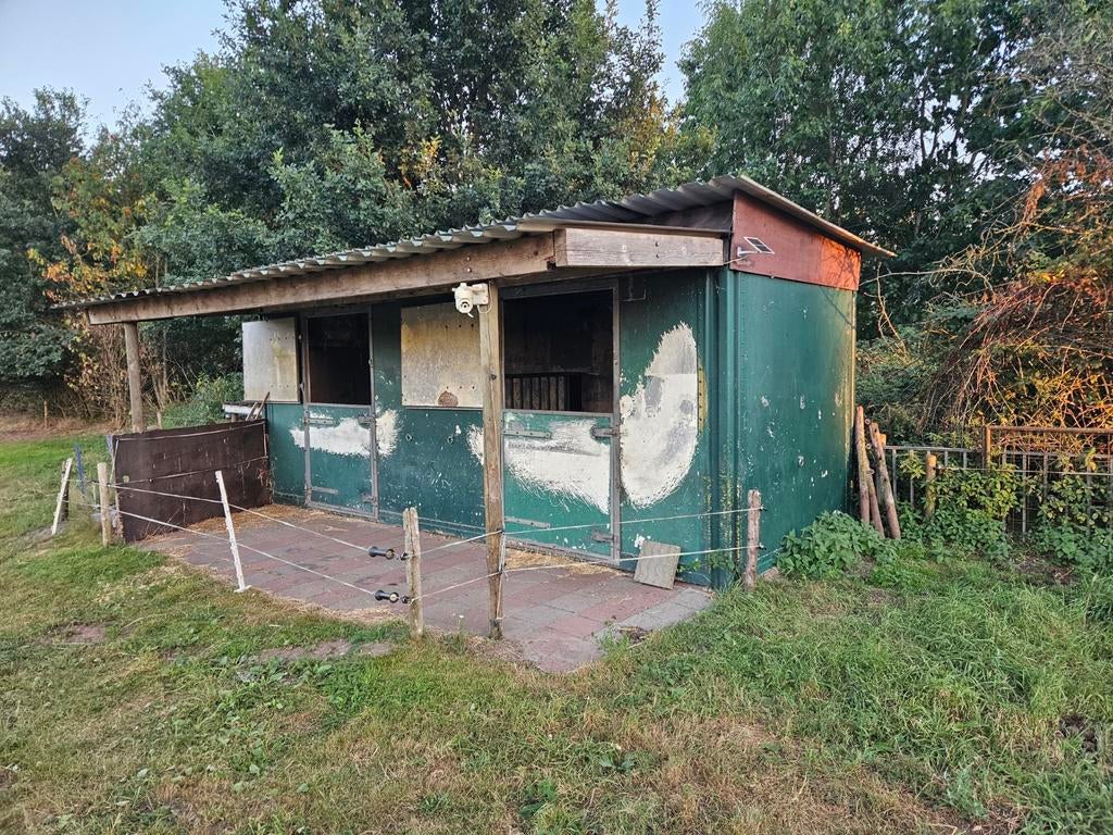 Stalcontainer 6x2,5m met afdak, Dieren en Toebehoren