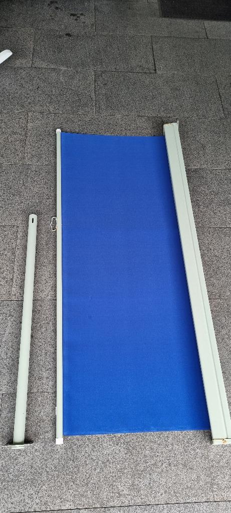 Tuinscherm/windscherm uittrekbaar 160 x 500 cm blauw, Tuin en Terras, Ophalen, Overige materialen, 3 tot 6 meter, 1 tot 2 meter