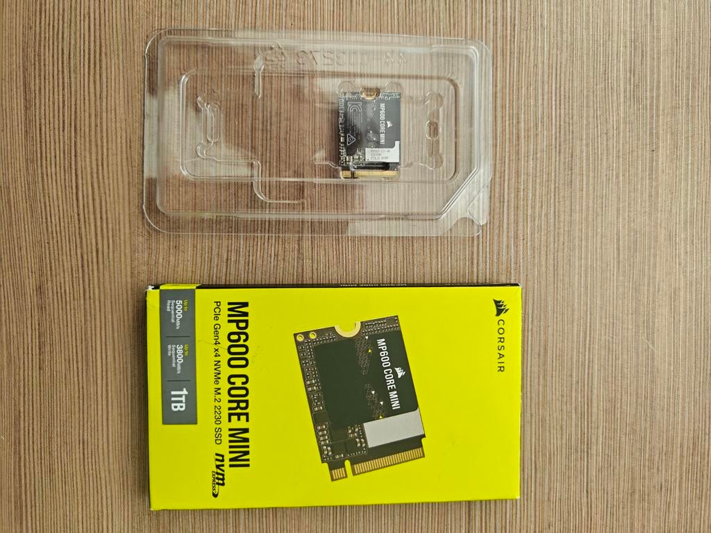 Corsair MP600 CORE MINI 1TB PCIe Gen4 NVMe M.2 2230 SSD, Computers en Software, Harde schijven, Intern, Nieuw, Ophalen of Verzenden