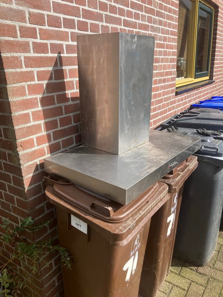 Afzuigkap RVS look - Novy, Ophalen, Gebruikt, Wandschouwkap, Vrijstaand