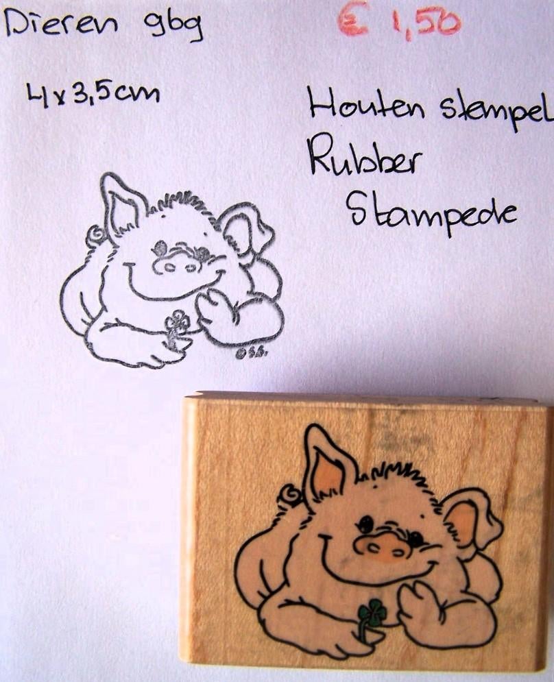 Dieren 969 Houten stempel, Ophalen of Verzenden, Gebruikt, Houten stempel