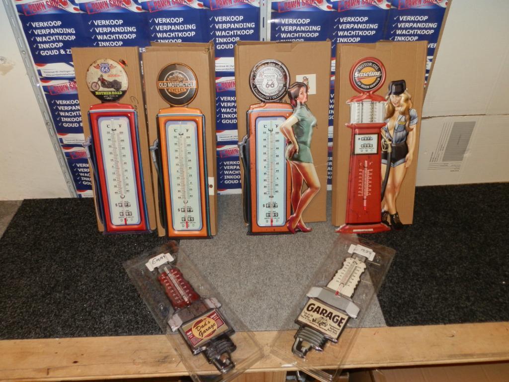 mancave thermometers bougie route 66, Verzamelen, Merken en Reclamevoorwerpen, Ophalen of Verzenden, Nieuw, Reclamebord