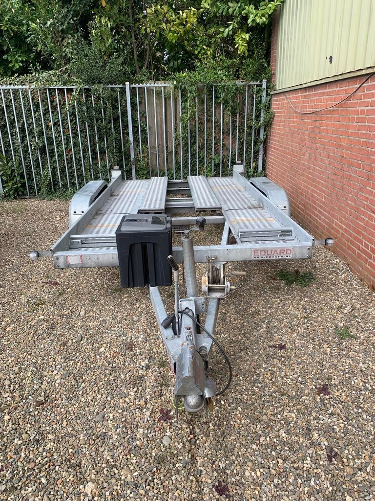 Auto transporter, dubbel asser, met kenteken, Ophalen of Verzenden, Gebruikt