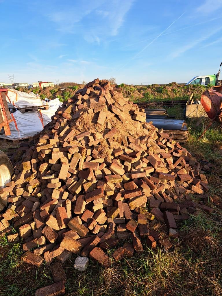 Partij waaltjes, meer dan 10 m², snel ophalen, Overige materialen, Gebruikt, Klinkers, Ophalen of Verzenden