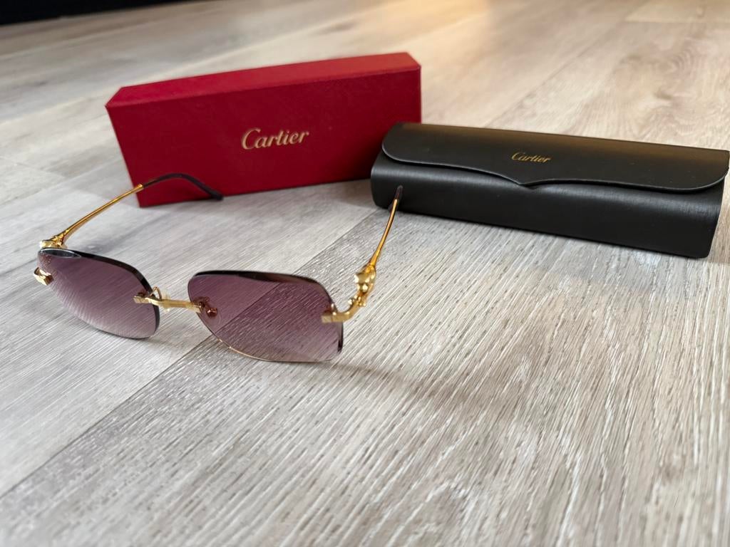 Cartier bril CT0281O 001 diamondcut– origineel – met factuur, Sieraden, Tassen en Uiterlijk, Zonnebrillen en Brillen | Heren, Ophalen of Verzenden