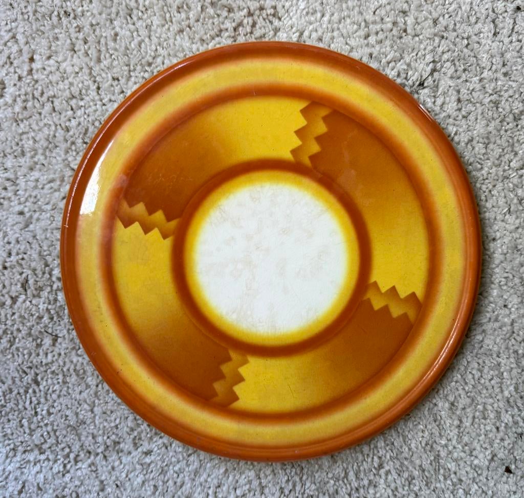 Vintage art deco motief, oranje, merk AMA Untucht 8125, Ophalen of Verzenden