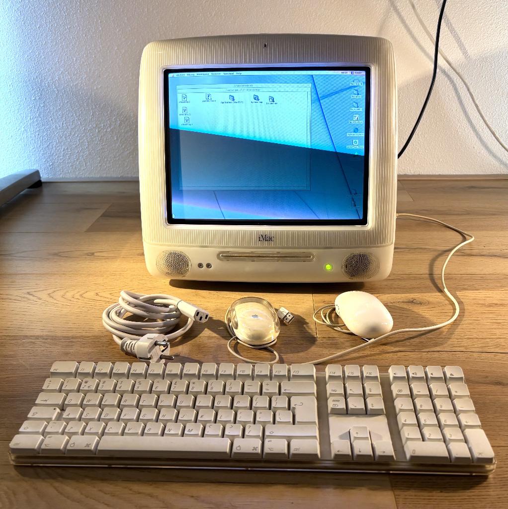 iMac G3 Snow - met originele muis, toetsenbord, kabel, Ophalen, Apple