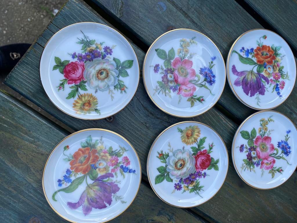 6 West- Germany Fuerstenberg onderzetters, Antiek en Kunst, Antiek | Porselein, Ophalen of Verzenden