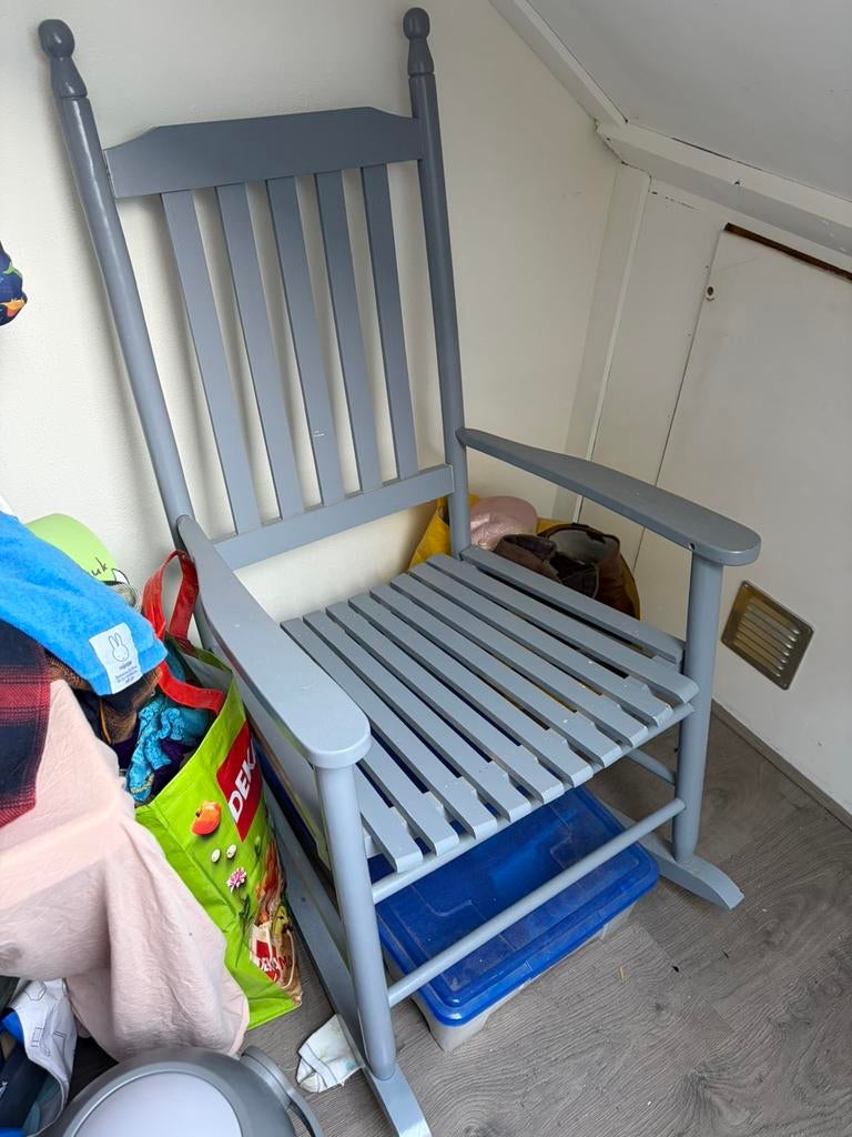 Schommelstoel, Ophalen, Gebruikt, Hout, Eén