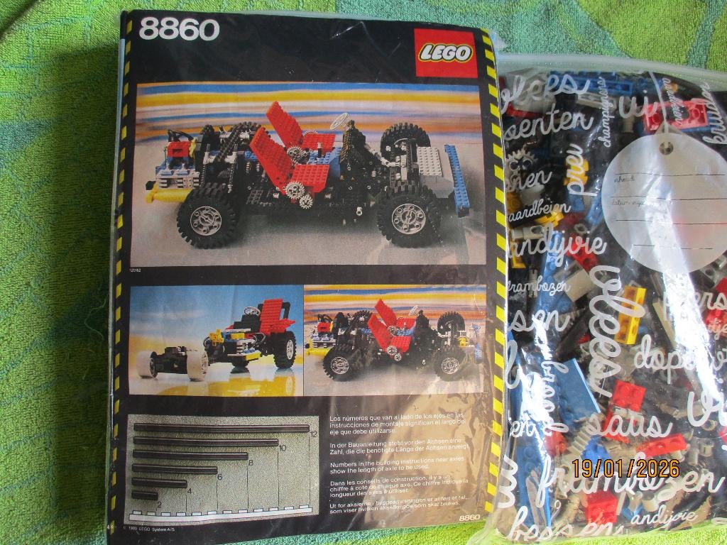 lego technic Set # 8860 Auto Chassis, Ophalen of Verzenden, Gebruikt, Complete set, Lego