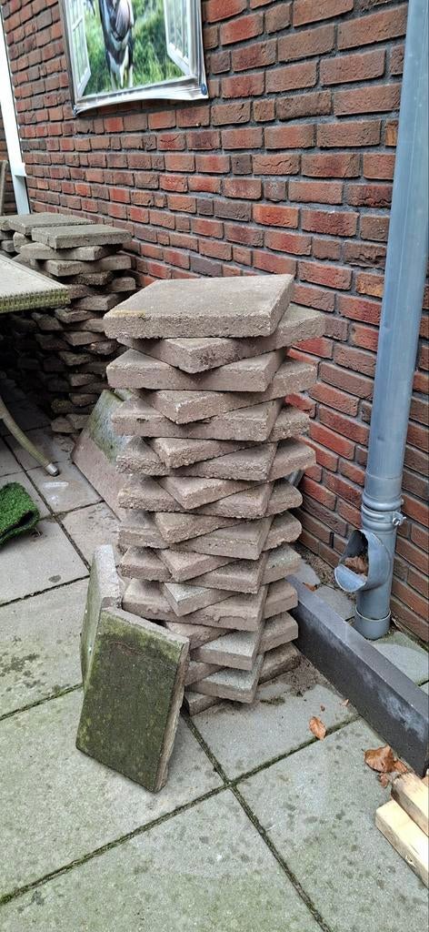 30x30 stenen gratis, Tuin en Terras, Ophalen, Gebruikt, Klinkers, 5 tot 10 m²