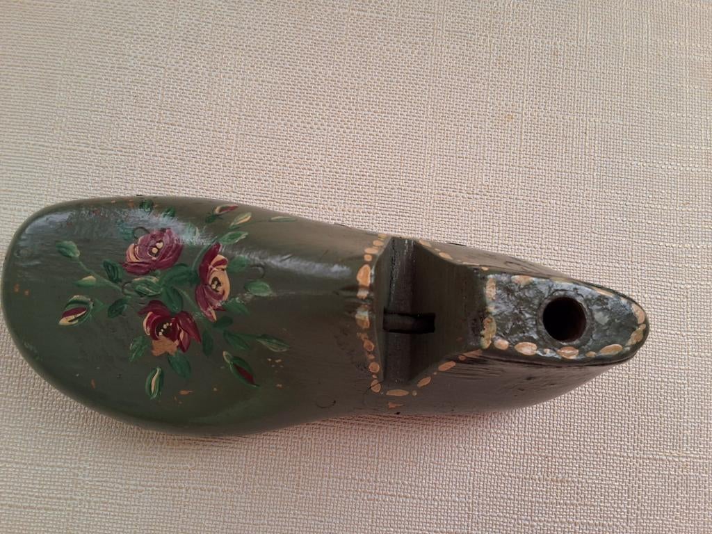 Vintage Houten Schoenleest - Hindelooper Stijl, Antiek en Kunst, Ophalen of Verzenden