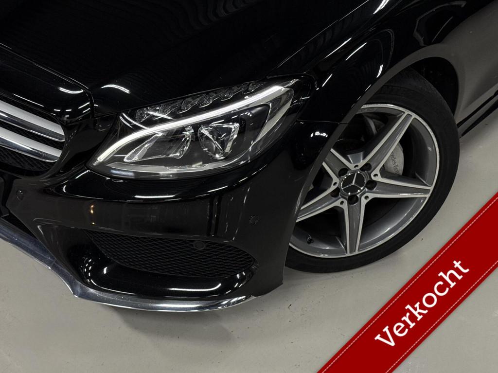 Mercedes C-klasse 180 AMG | NL | Pano | Sfeer | Camera | CC, Automaat, Euro 6, Met garantie (alle), Zwart