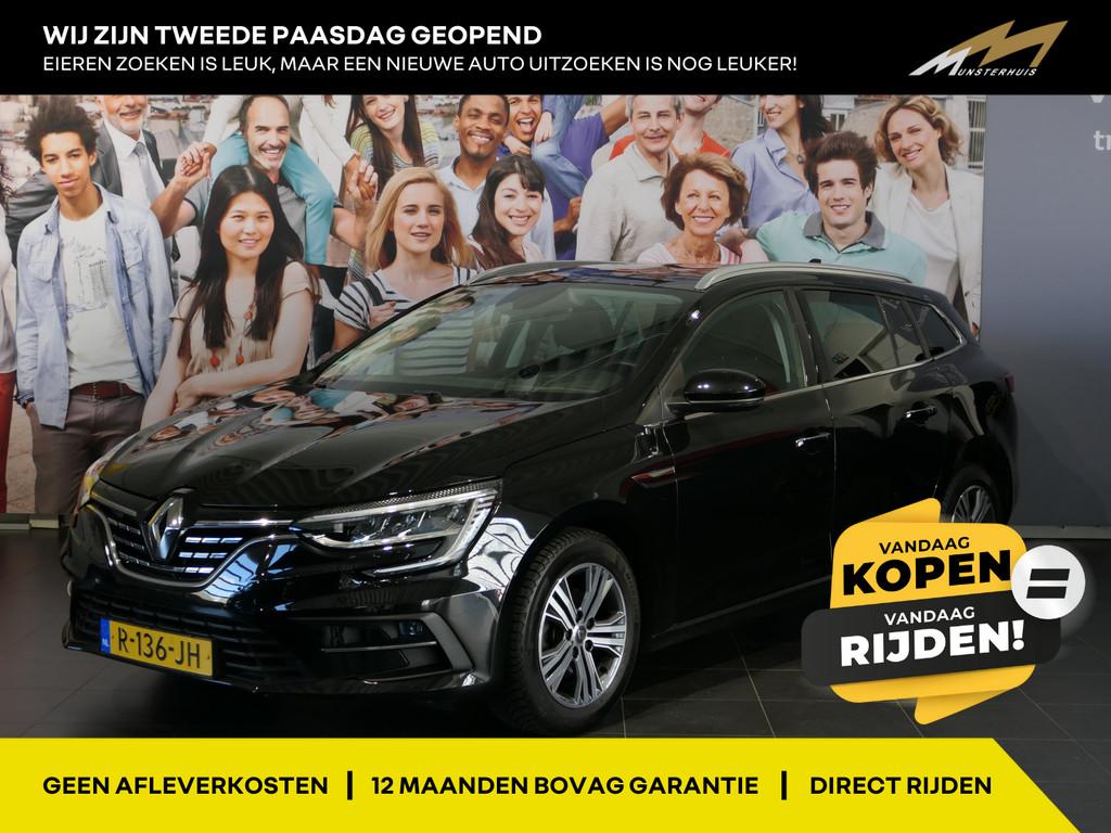 Renault Mégane Estate 1.3 TCe Intens - Dealer onderhouden!, 4 cilinders, Leder en Stof, Zwart, Handgeschakeld