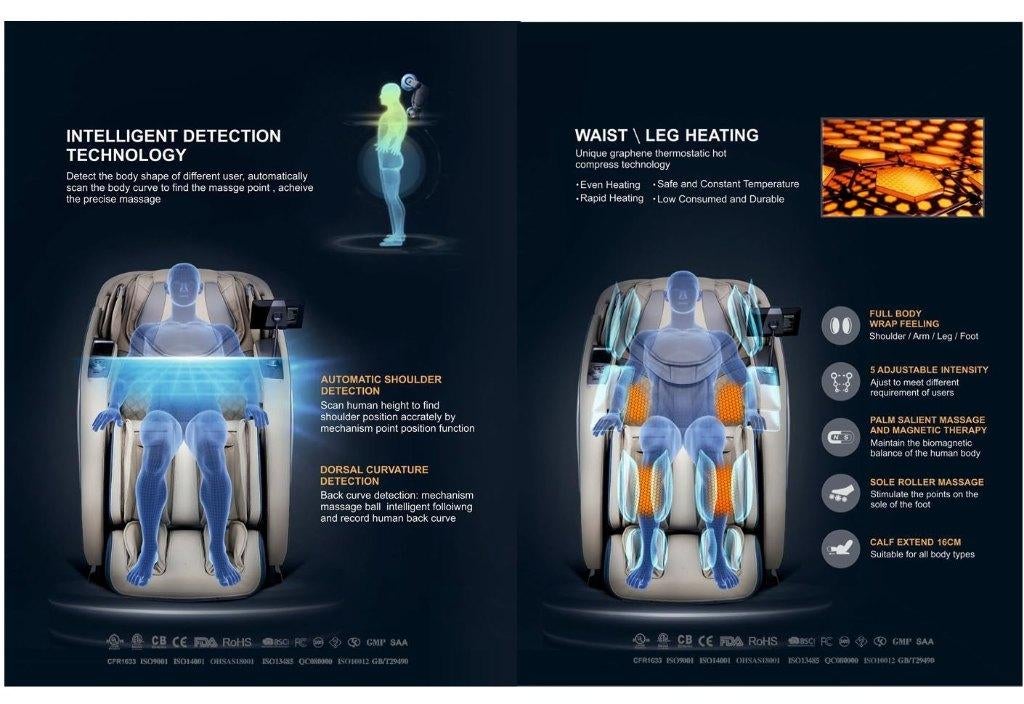 Luxe 4D Massagestoel, Sport en Fitness, Massageproducten, Ophalen, Zo goed als nieuw, Massagestoel of Kussen