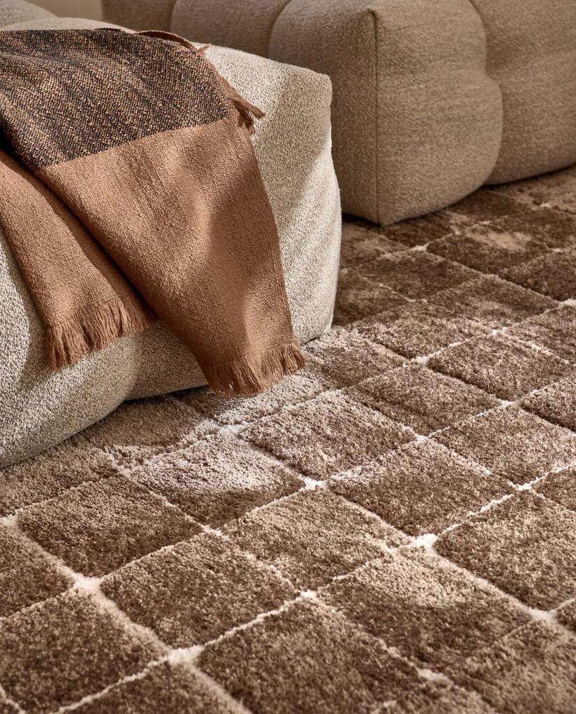 Nieuw VT Wonen vloerkleed bruin200x290, Ophalen, 200 cm of meer, Rechthoekig, Nieuw