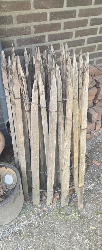 4 meter schapenhek - Rustiek houten hekwerk, Tuin en Terras, Ophalen of Verzenden, Gebruikt, Hout