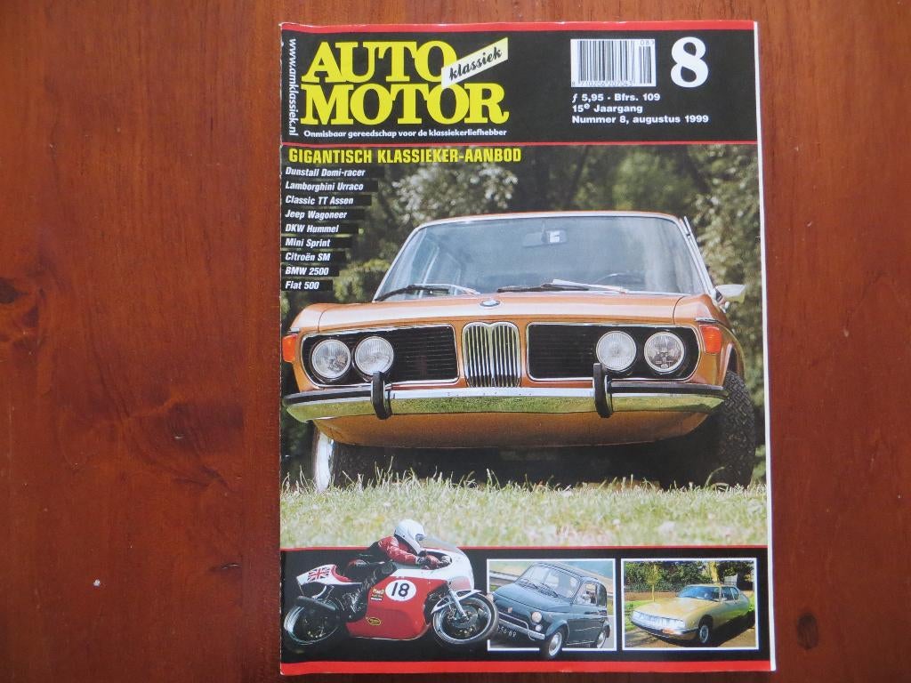 Auto Motor Klassiek 8 1999 Citroën SM, BMW 2500, Fiat 500, Ophalen of Verzenden, Nieuw, Citroën