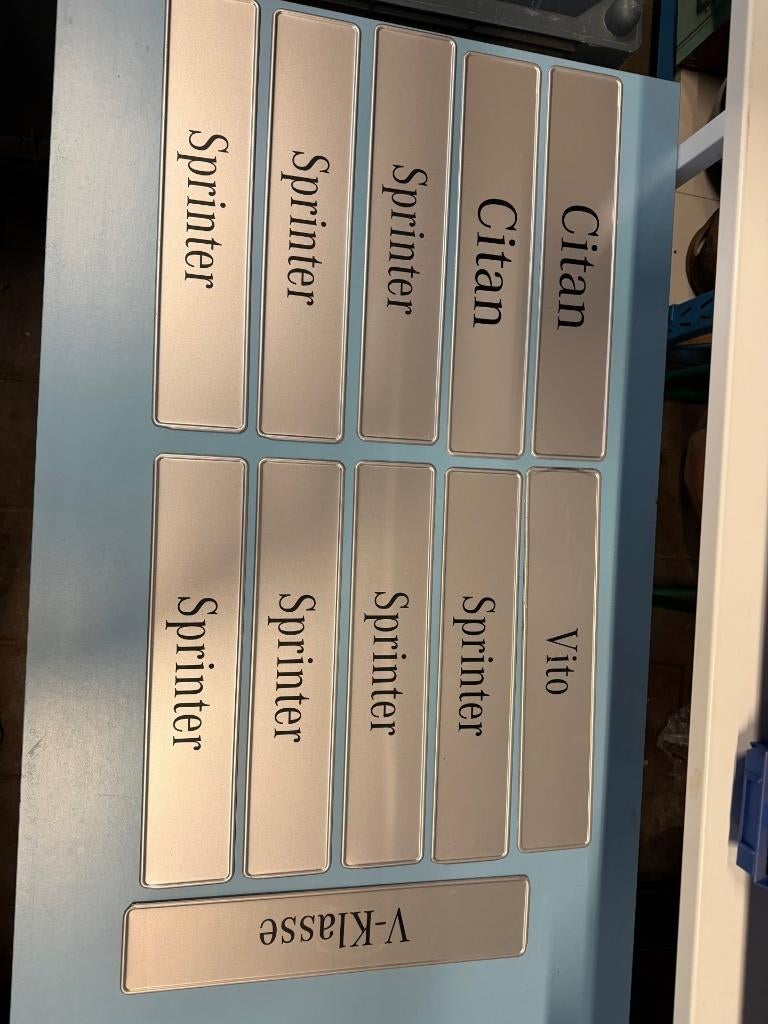 Mercedes showroom platen kenteken plaat, Ophalen of Verzenden, Zo goed als nieuw, Reclamebord