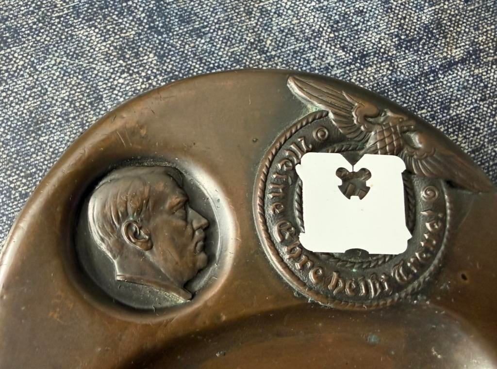 Oude asbak met afbeelding, Verzamelen, Ophalen of Verzenden, Gebruikt