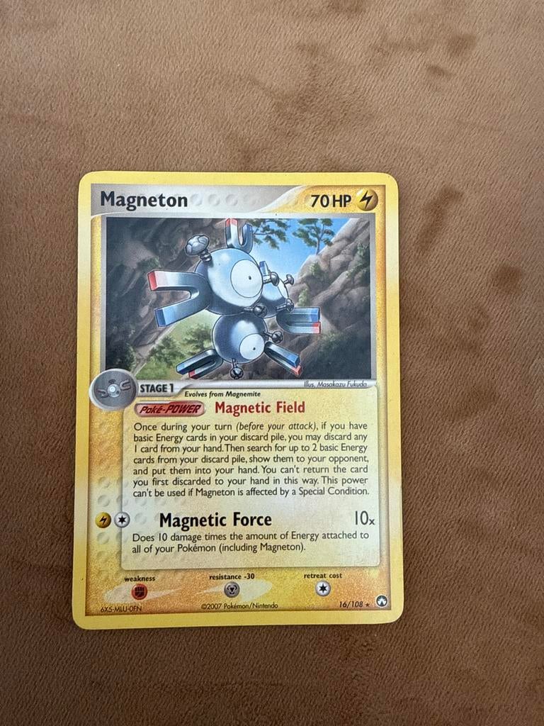 Magneton Pokémon kaart 16/108, Ophalen of Verzenden, Gebruikt, Losse kaart