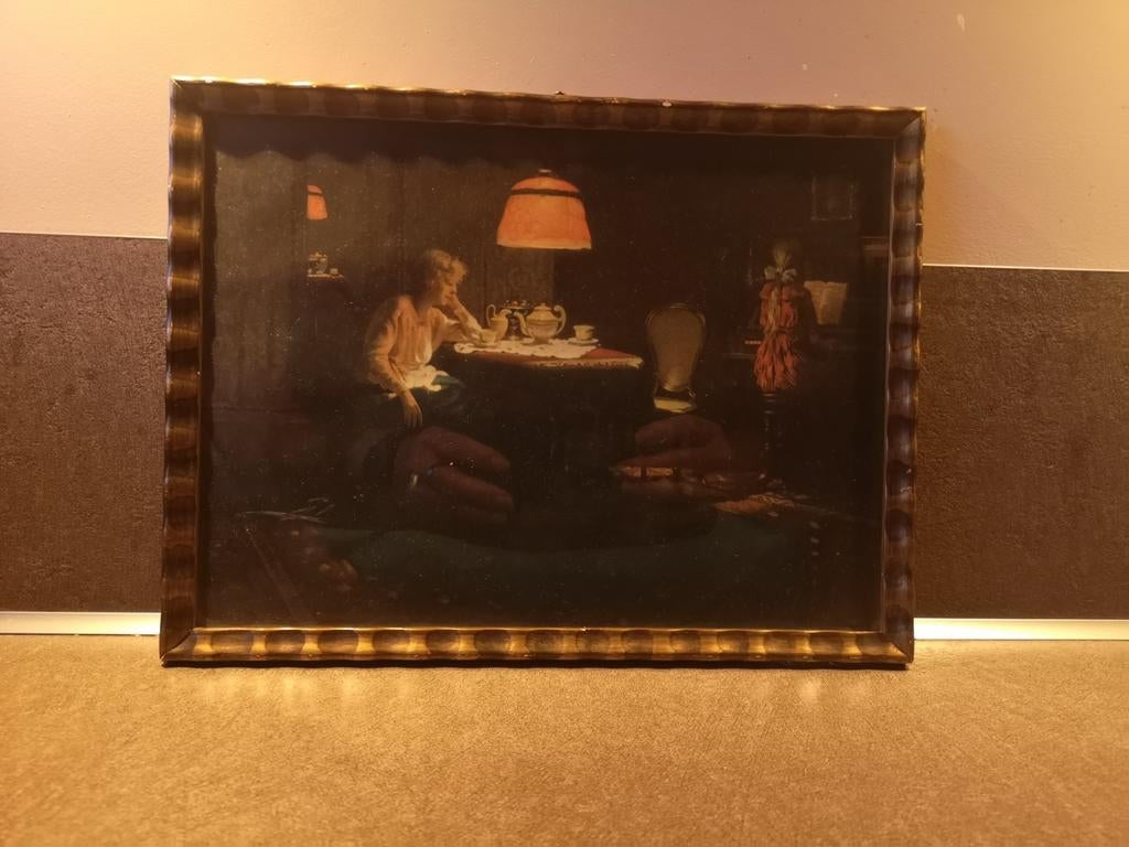 Vintage prent Karl Weis, Ophalen of Verzenden