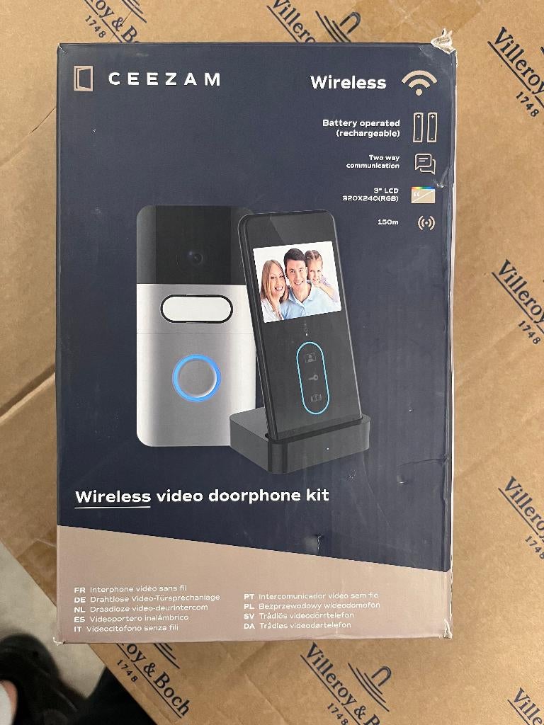 CEEZAM Draadloze video deurbel, Ophalen of Verzenden, Ingebouwde camera, Nieuw, Bedraad