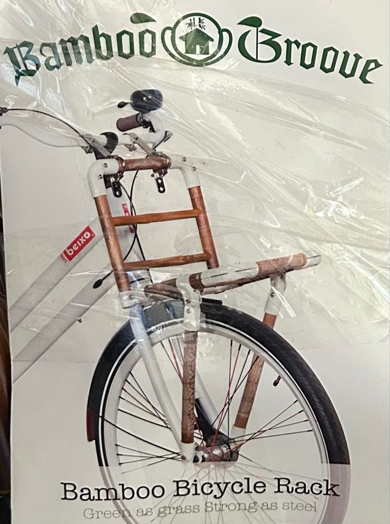 Bamboo Groove Duurzame Fietsvoordrager - Bamboe & Staal, Ophalen of Verzenden, Zo goed als nieuw