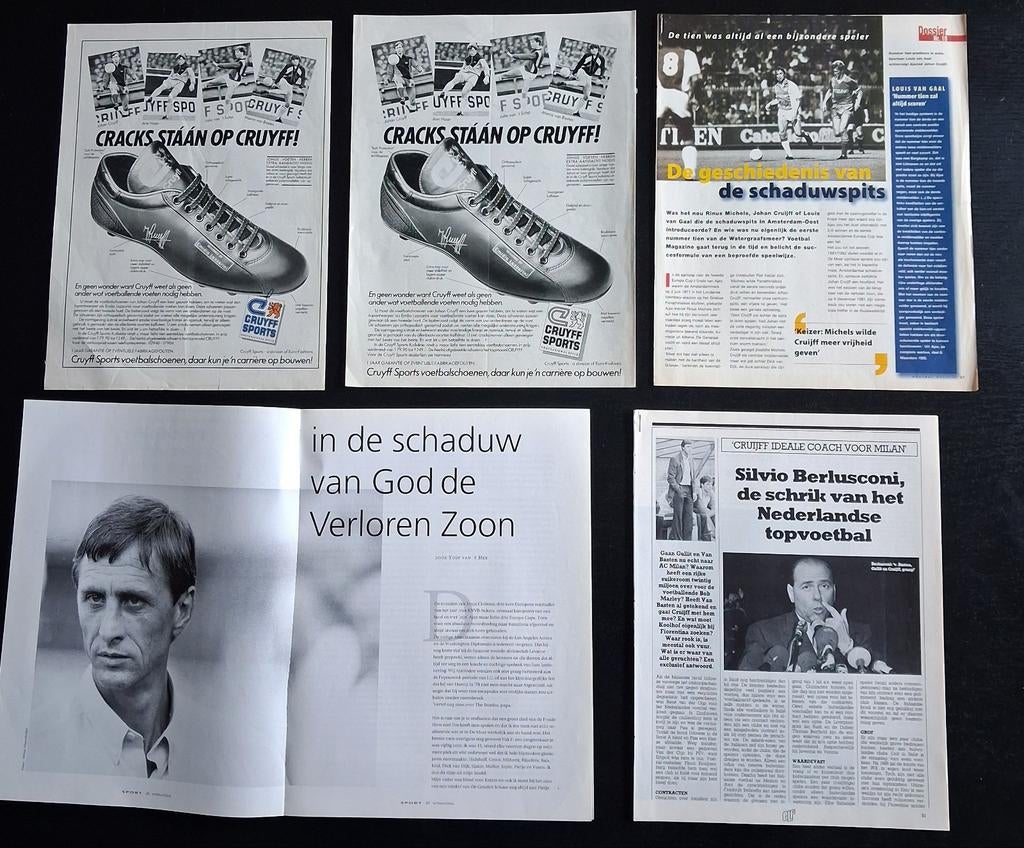 Aantal knipsels Johan Cruijff., Verzamelen, Ophalen of Verzenden, Gebruikt, Ajax