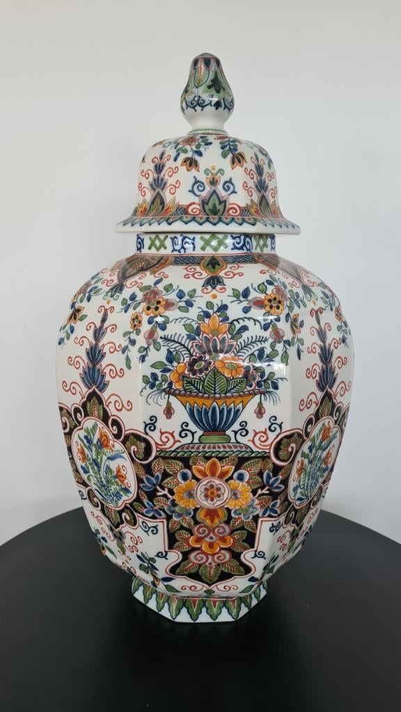 Zeer grote deksel vaas Tichelaar Makkum, Antiek en Kunst, Ophalen