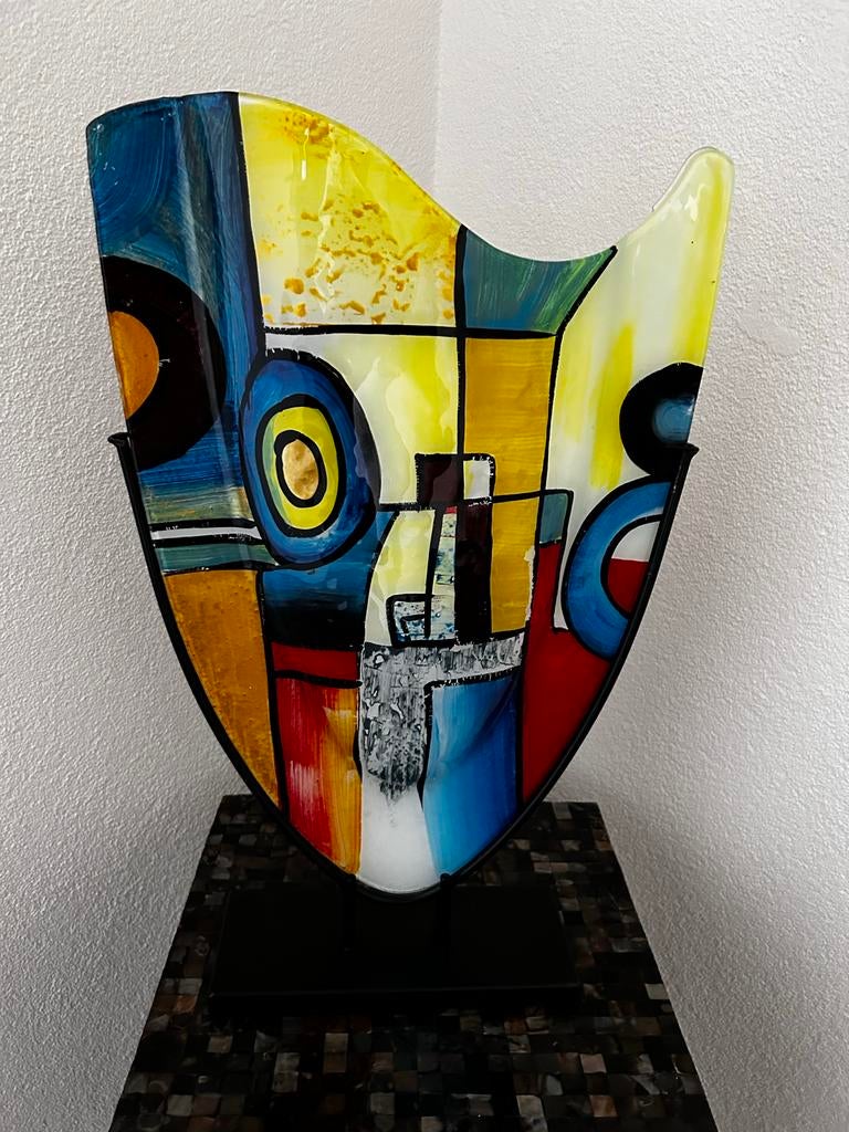 Te koop gevraagd Modern Glazen vaas - Design “picasso”, Ophalen