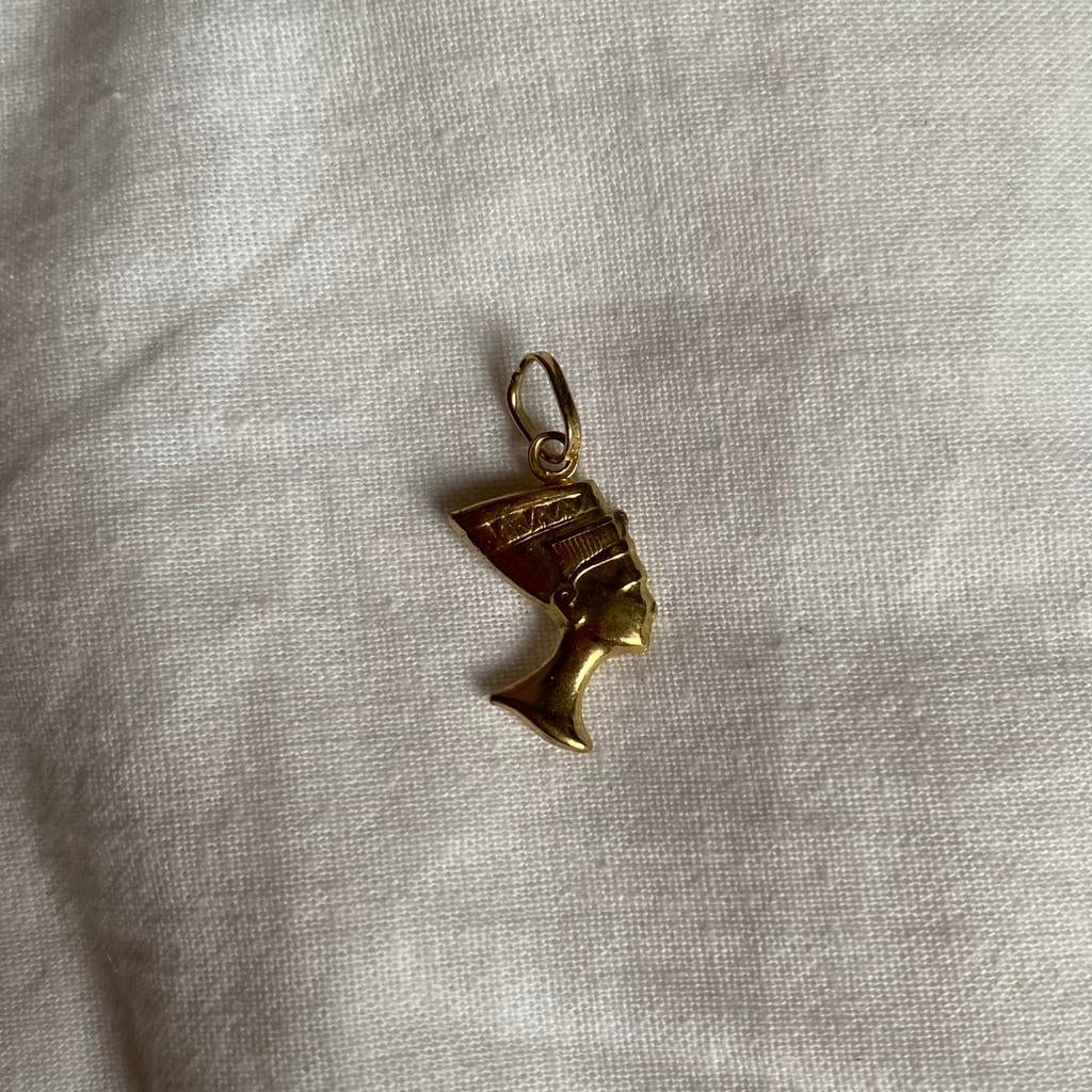 Vintage hanger goud nefrititi egypte 9k goud, Verzenden, Zo goed als nieuw, Goud