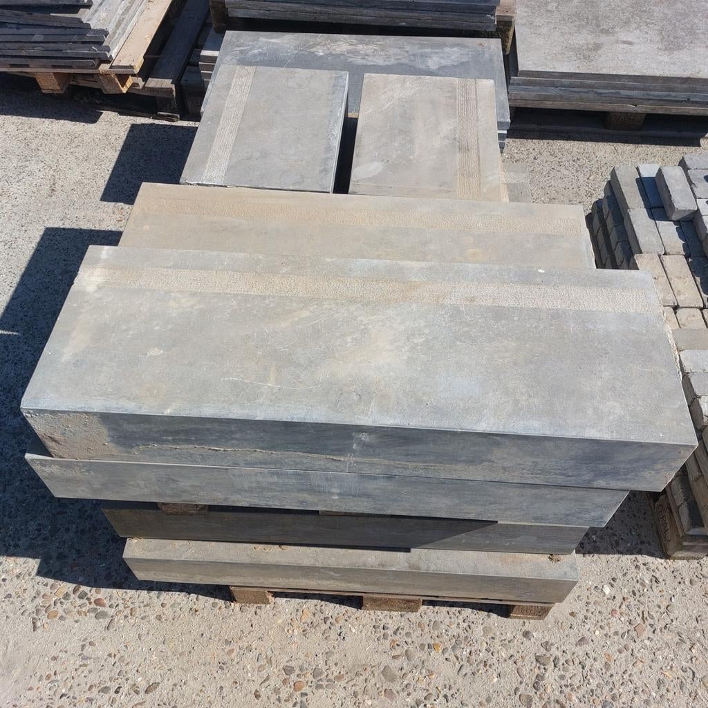 Traptreden Chinees hardsteen,anti-sliprand,100x35x15 cm. 9 x, Tuin en Terras, Ophalen, Natuursteen, Terrastegels