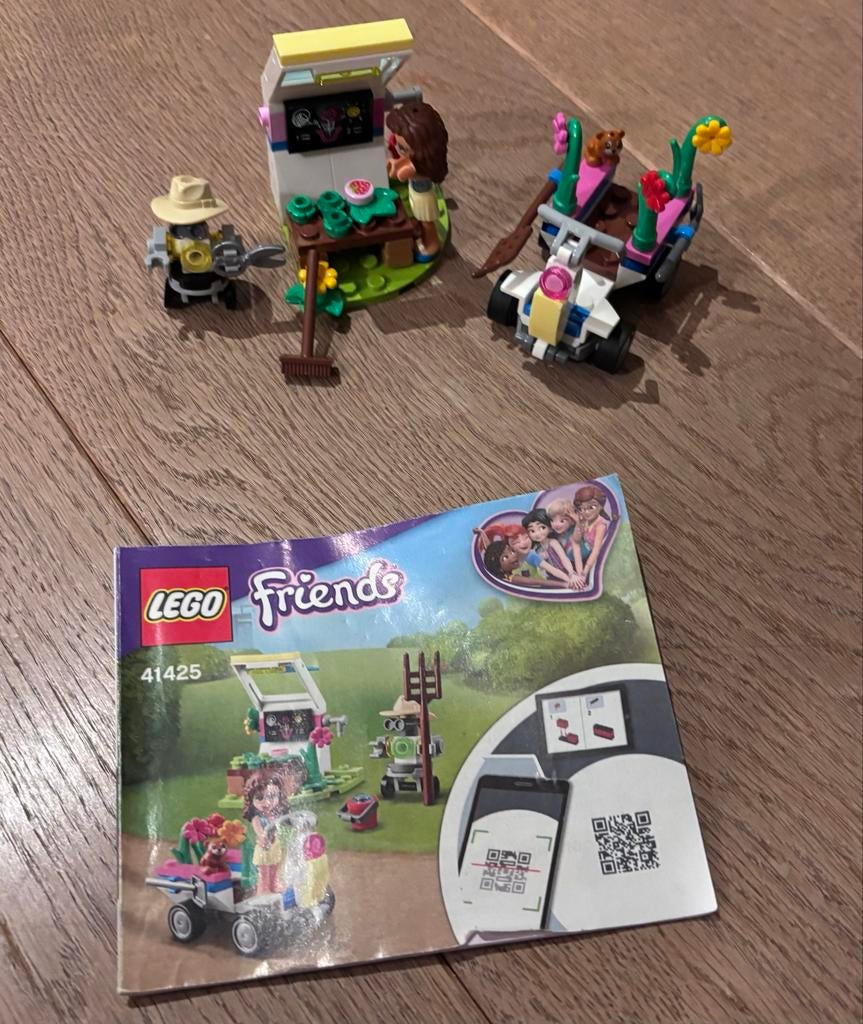 Lego Friends 41425 - Olivia's Flower Garden, Ophalen of Verzenden, Zo goed als nieuw, Complete set, Lego