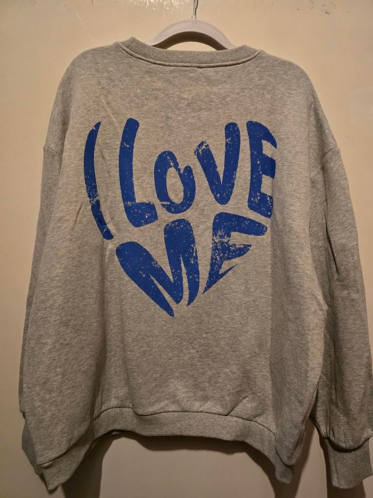 Maicazz trui grijs kobaltblauw L, Kleding | Dames, Truien en Vesten, Ophalen of Verzenden, Nieuw, Grijs