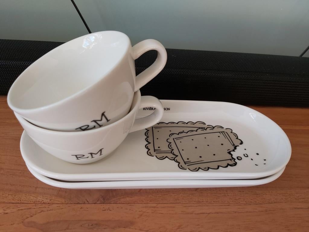 Riviera Maison kop&schotel Coffee Cookie, Ophalen of Verzenden, Nieuw, Overige stijlen, Kop(pen) en/of Schotel(s)