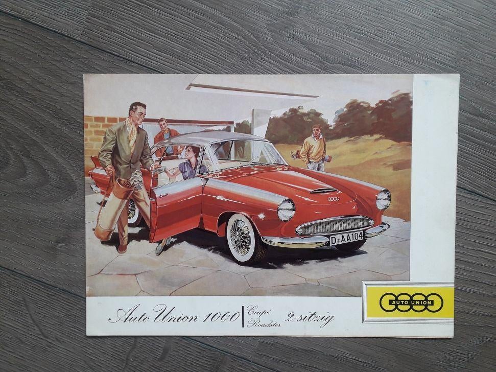 Auto Union 1000 Coupe Roadster Brochure 1963, Ophalen, Gelezen, Overige merken