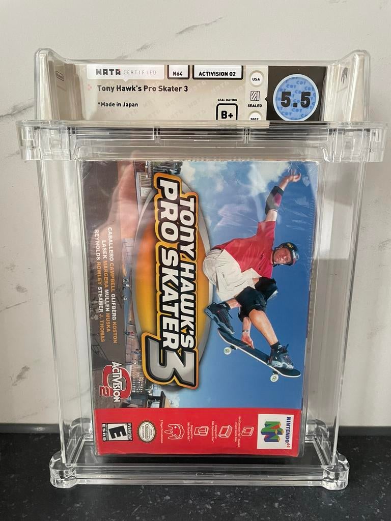 Tony hawk pro skater 3 n64 (wata graded 5.5 B+) ntsc 2002., Spelcomputers en Games, 1 speler, Ophalen of Verzenden, Zo goed als nieuw