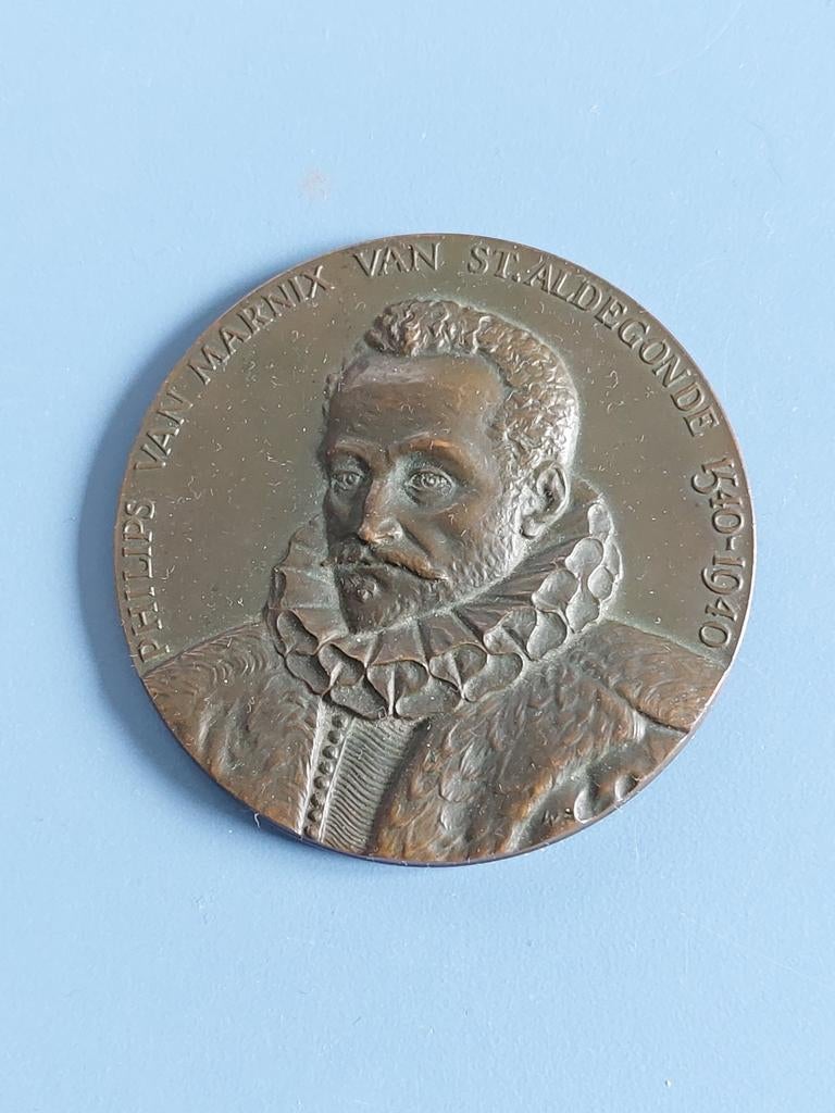 Penning VPK 1940 marnix st. Aldegonde, Ophalen of Verzenden, Brons, Nederland