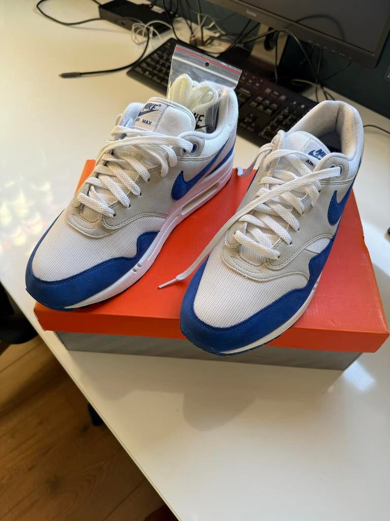 Nike Air Max 1 Anniversary Blue - Klassieker!, Blauw, Ophalen of Verzenden, Sneakers of Gympen, Zo goed als nieuw