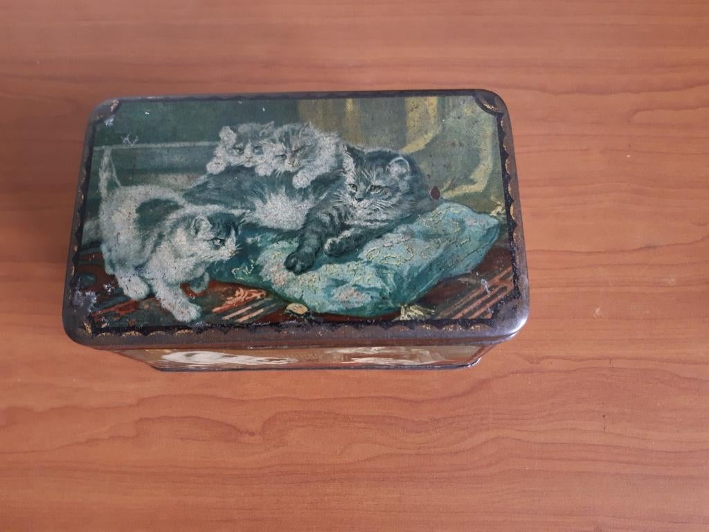 Zeldzaam poezenblik poezen blikje Henriëtte Knip-Ronner, Ophalen of Verzenden, Gebruikt, Overige