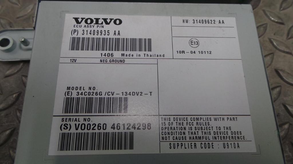 VOLVO XC60 VERSTERKER UNIT AUDIO 2014, Ophalen of Verzenden, Gebruikt, Stiba lid