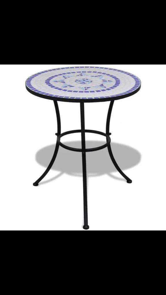 Bistro tafel mozaiek, Tuin en Terras, Tuintafels, Ophalen, Nieuw, Rond, Metaal