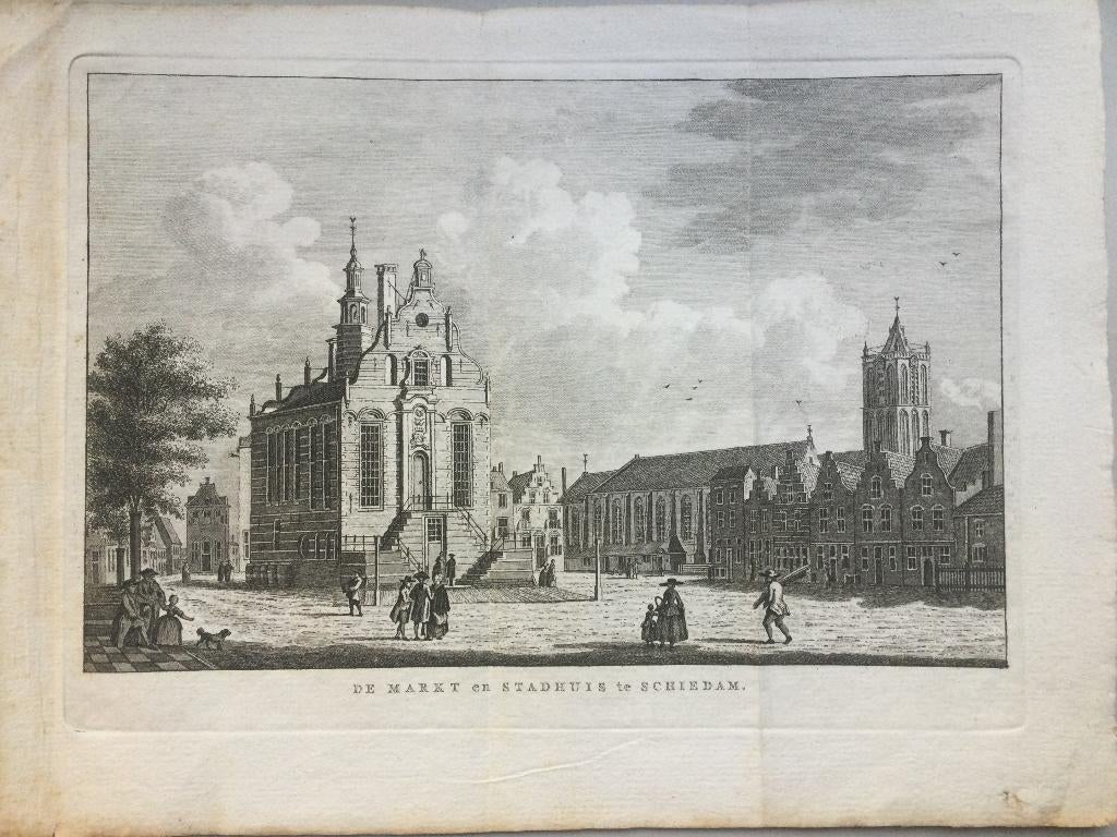 Schiedam, Bendorp, 1793., Antiek en Kunst, Kunst | Etsen en Gravures, Ophalen of Verzenden